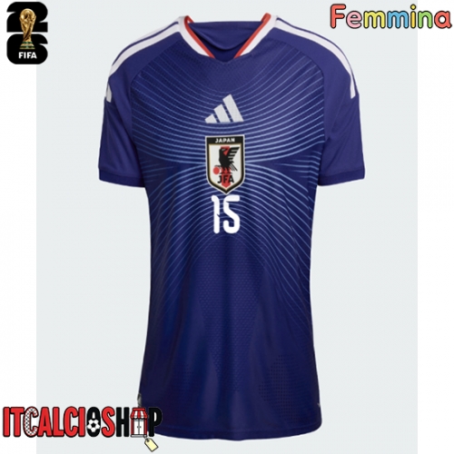 Giappone Daichi Kamada #15 Prima Maglia Femmina Mondiali 2026 Manica Corta